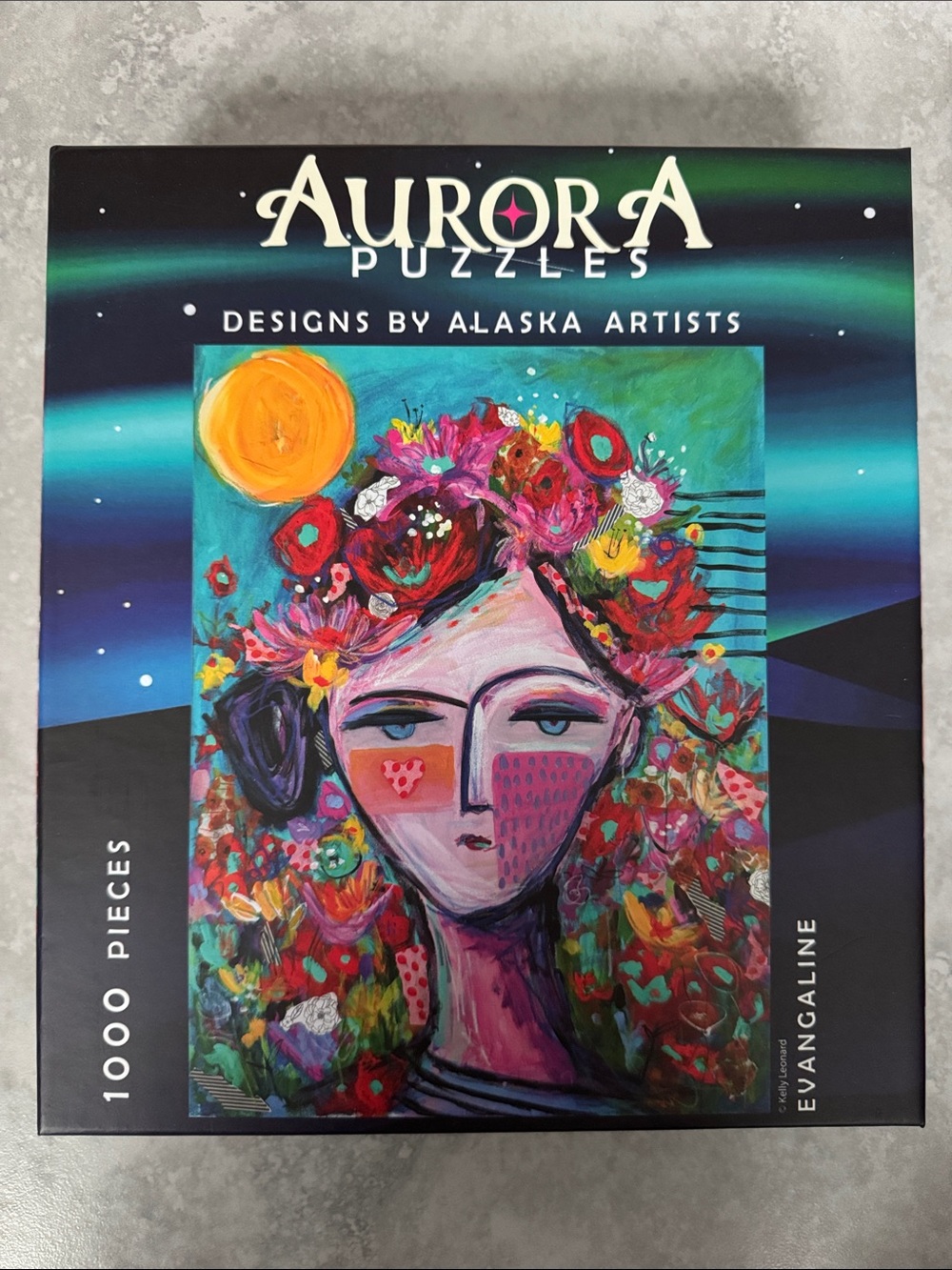 Aurora Puzzles Floral Portrait Jigsaw Puzzle - Multicolor